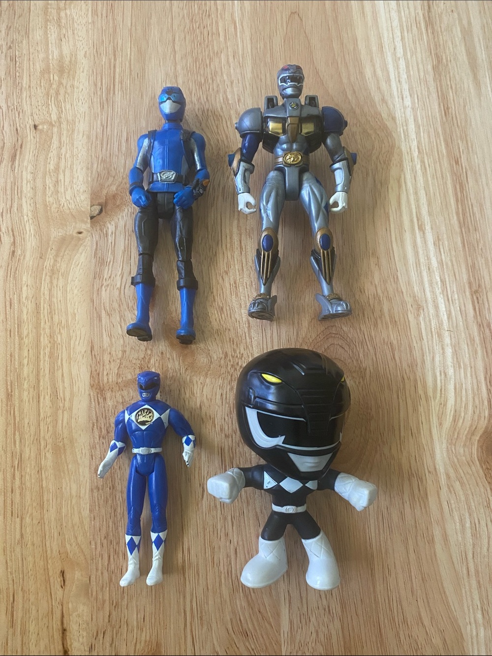 Power Ranger Blue and Black Action Figure Bundle
